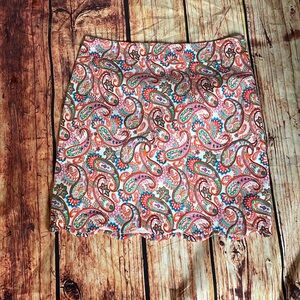 Talbots scalloped paisley print skirt -NEW